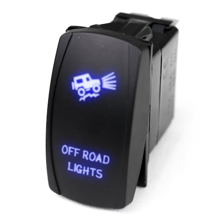 Race Sport Led Rocker Switch W/ Blue Led Radiance (Off-Road Lights) RSLE10B